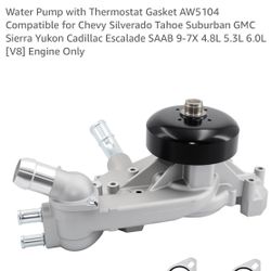 Engine Water Pump with Thermostat for Chevy Silverado 1500 Tahoe GMC Sierra 1500
