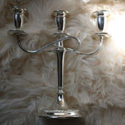 SILVER PLATED CANDELABRA IN GOOD CONDITION
