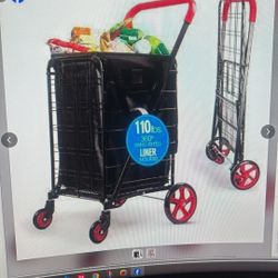 SereneLife Heavy duty Shopping Cart 
