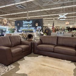 Beautiful Leather Sofa And Loveseat 