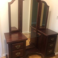 Cherry Wood Vanity 