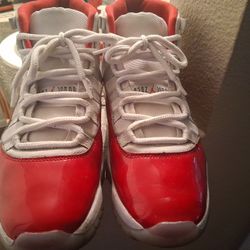 Cherry Red & White Retro Jordan 11s