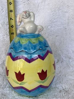 Easter Cookie Jar Ceramic