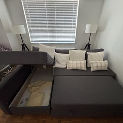 IKEA FRIHETEN Sleeper Sectional Couch 