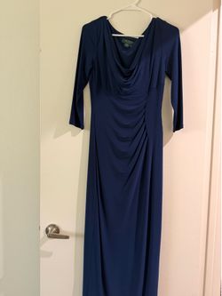 Ralph Lauren long navy blue formal dress size 4