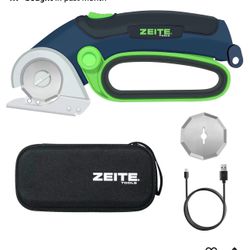 4V Cordless Electric Scissors,Cardboard Cutter with 2 Blades