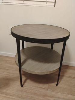 Round Two-Tier Side Table
