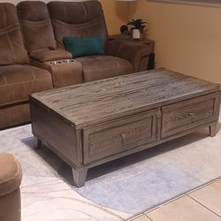 Coffee Table, Cocktail Table, Gray, Rustic