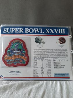 1994 Super Bowl XXXVIII Patch Dallas Cowboys and Buffalo Bills