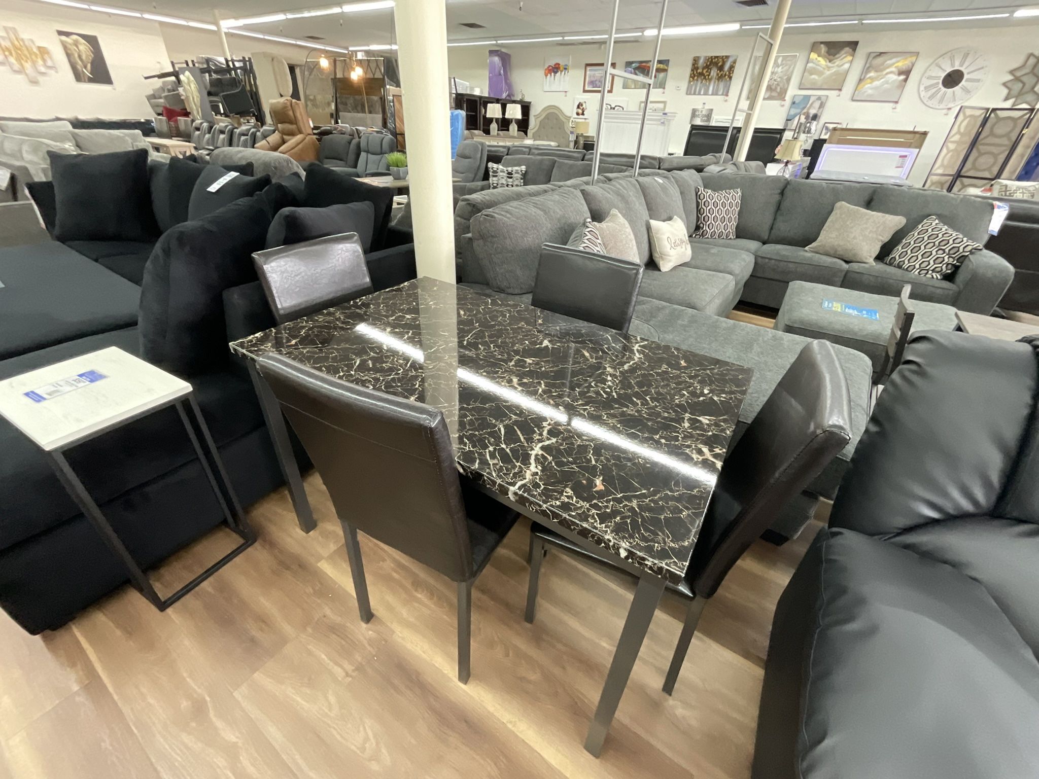 Faux Marble Brand New Dining Room Table Set In The Box