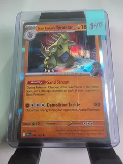 Team Rocket's Tyranitar 096/182 Pokemon TCG Card