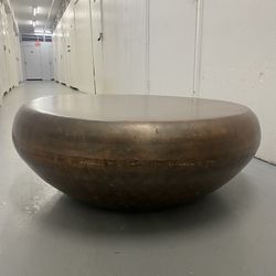 Bronze coffee table for indoors or outdoors.