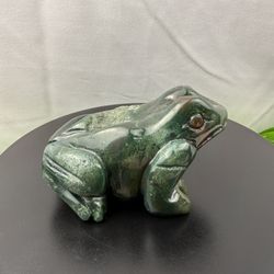 Crystal Moss Agate Frog 