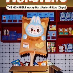 Labubu Wacky Mart Chip Pillow 
