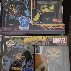 Marvel Funko Pops Black Light Venom And Hobgoblin 