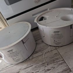 2) Bose Ceiling Speakers FreeSpace 3 Series II Acoustimass Bass Module White Please Read