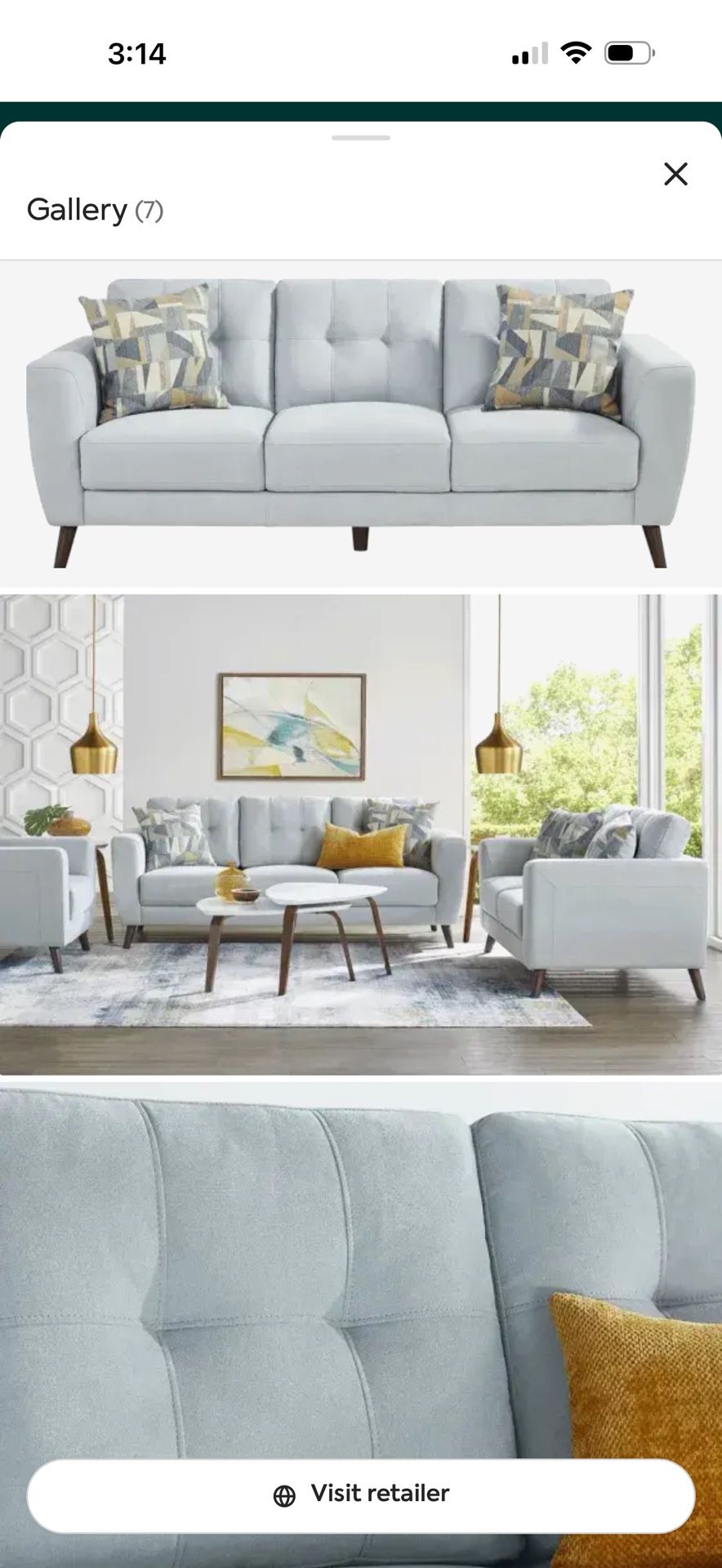 Like New 3 Piece Sofa Set