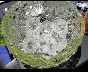 Vintage Crystal Punch set