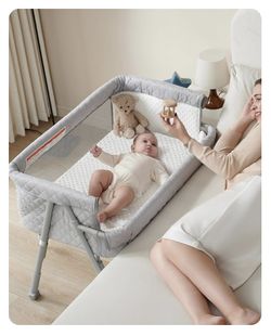 AirClub Bassinet Bedside Sleeper, Baby Crib for Newborn