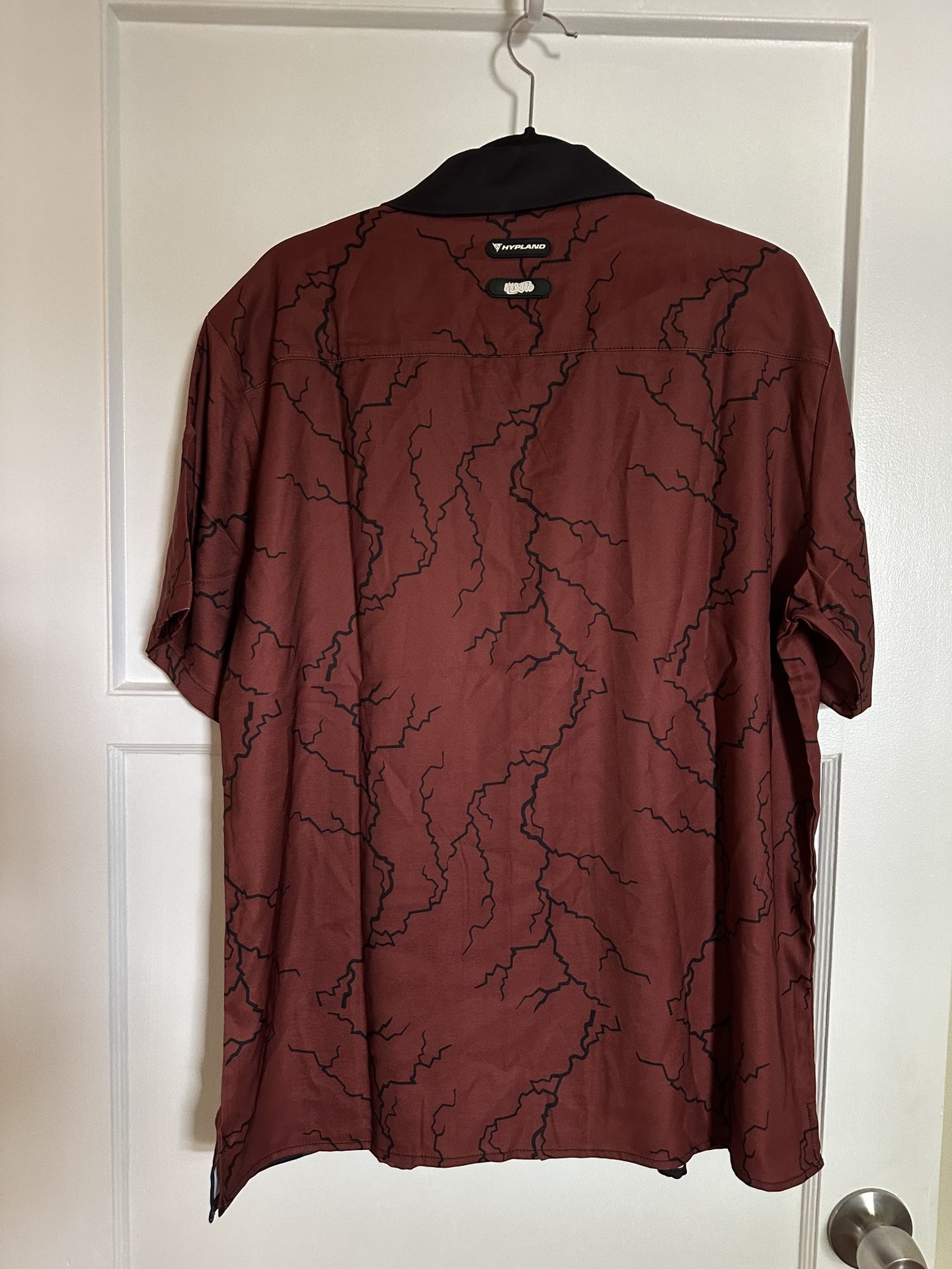 Hypland Anime Naruto Button Down Collared Shirt Large