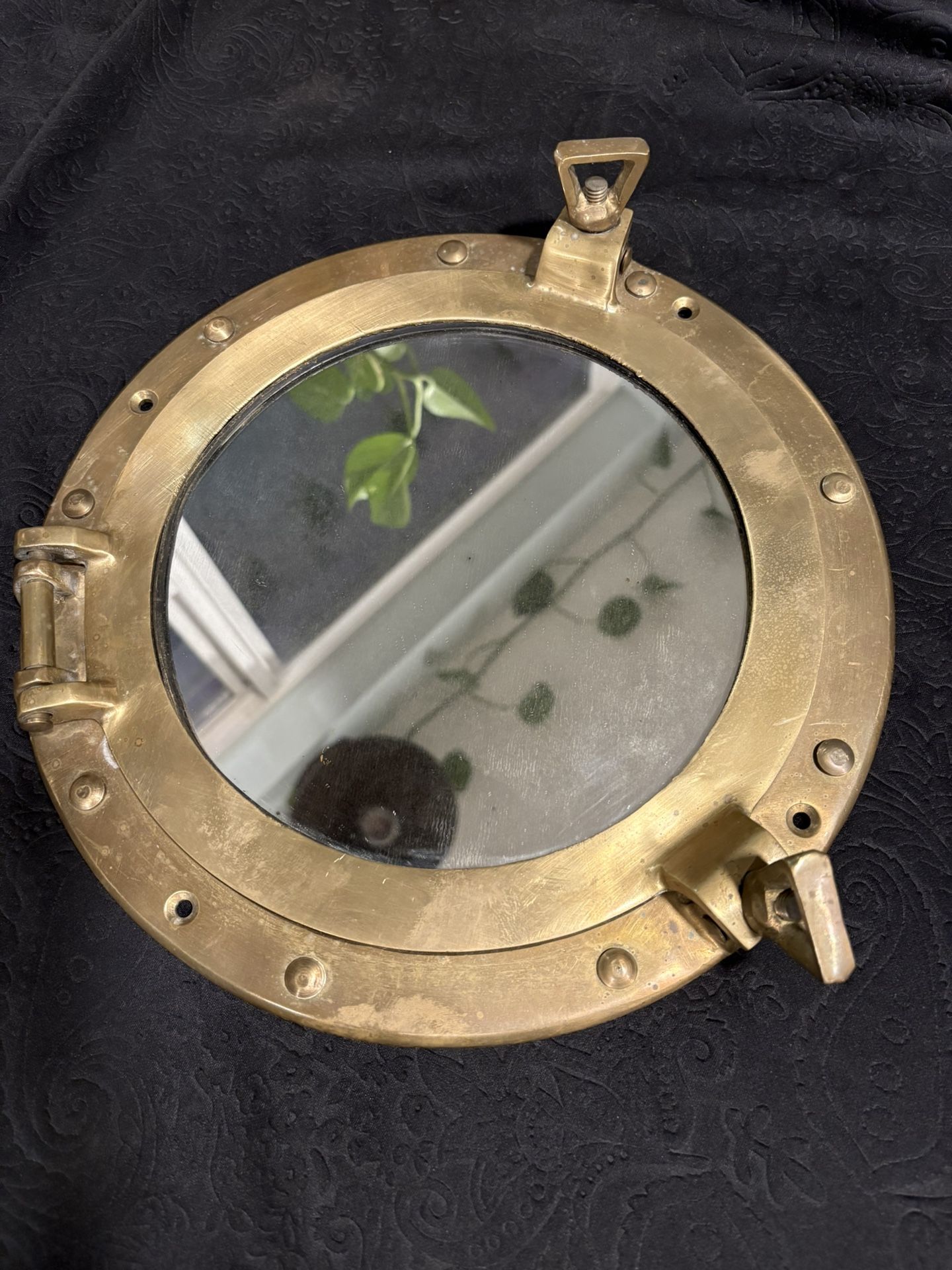 Antique Brass Porthole Mirror Working Opening porthole Mirror Window 11 “ W