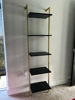5-Tier Wall-Mounted Ladder Shelf