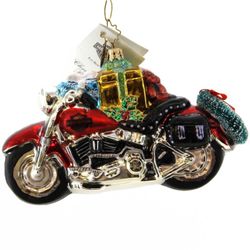Christopher Radko’s Harley Davidson Fat Boy Red Motorcycle Ornament