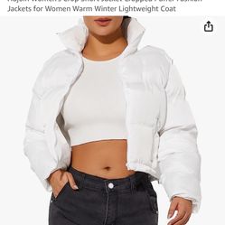  Women's Crop Short Jacket Cropped Puffer Fashion Jackets for Women Warm Winter Lightweight Coat
