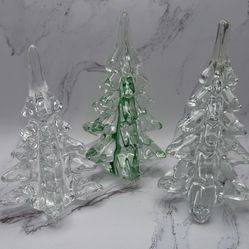 Vintage Art Glass Trees-3