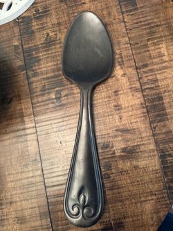 Large Dark Metal Serving Spoon
