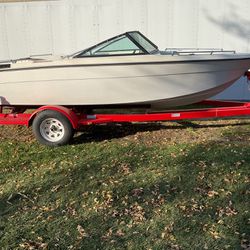 16 Ft Deep V Inboard/outboard 140 Hp Mercruiser And Trailer For Sale