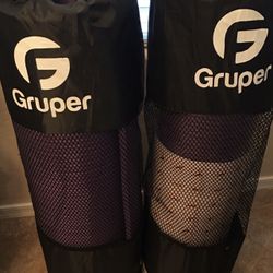 Two (2) Gruper Yoga Mats 