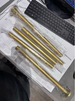 CLIBAX Gold Stainless steel shower curtain rods