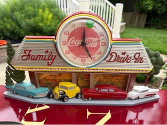 Coca-Cola Family Drive-In Vintage Clock