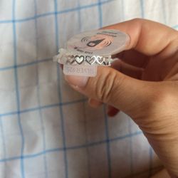 Sterlings Silver Ring Hearts Shapes Heart
