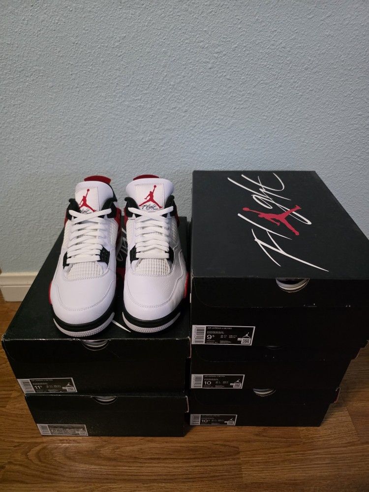 Nike Air Jordan 4 Retro Red Cement Size 9.5-13