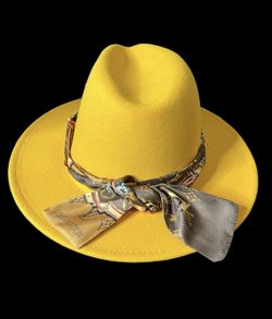 Yellow Fedora hat