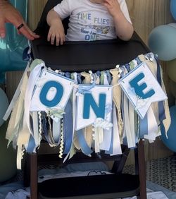 1st bday highchair banner