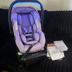 Evenflo Revolve180 LiteMax NXT Rotational Infant Car Seat with SensorySoothe (Agate Purple)