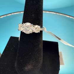# 55-2.00 CTW Past-Present-Future Moissanite Engagement Ring