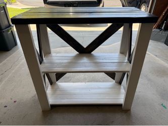 Homemade shelving unit book shelf 3 shelf storage