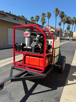 Hot pressure washer trailer