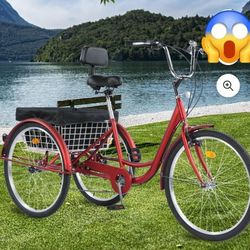 Adult 3 Wheel 7 Speed Bike New