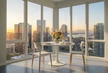 Mid-century modern white round dining table with pair of dining chairs