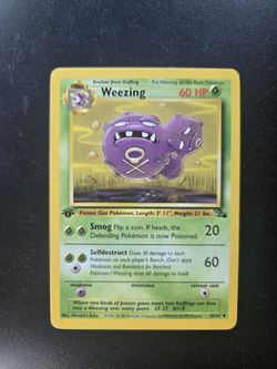 Pokemon Fossil 1st Edition Weezing