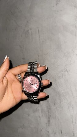 R O L - E X Pink Datejust Jubilee Watch