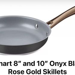 Cuisinart 8” & 10” Onyx Black and Rose Gold Skillets