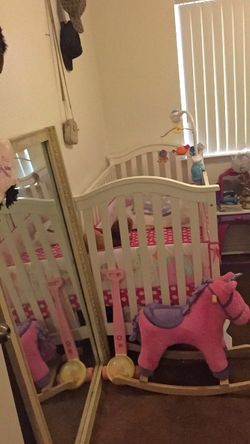 Crib and mirror for sale best offer