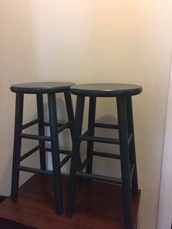 Set of wooden stools