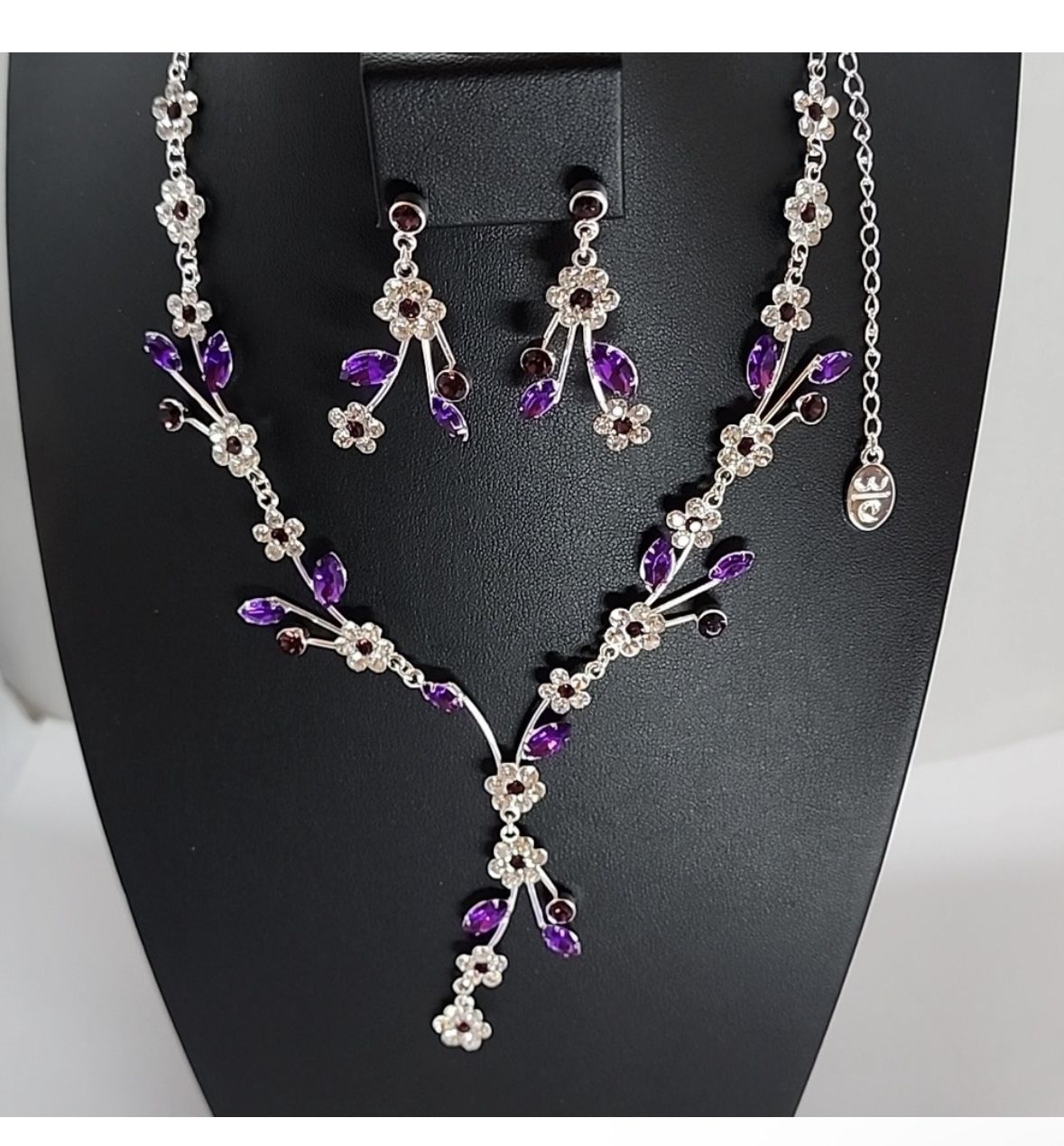 New- The Danbury Mint Necklace And Earrings Set